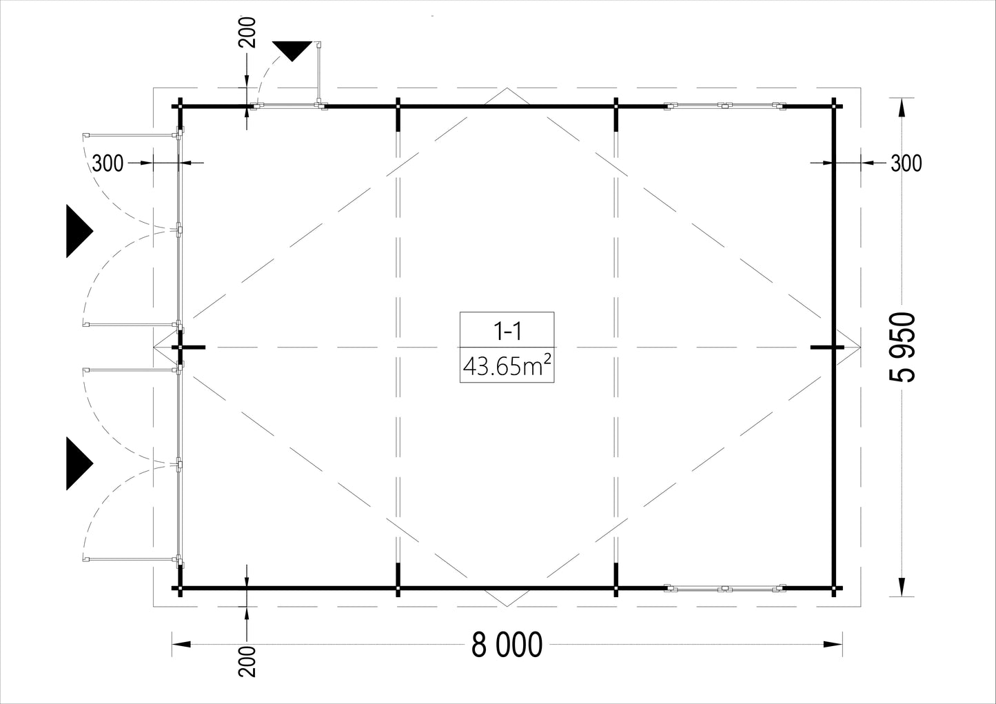 DOUBLE GARAGE 8.00 X 5.95