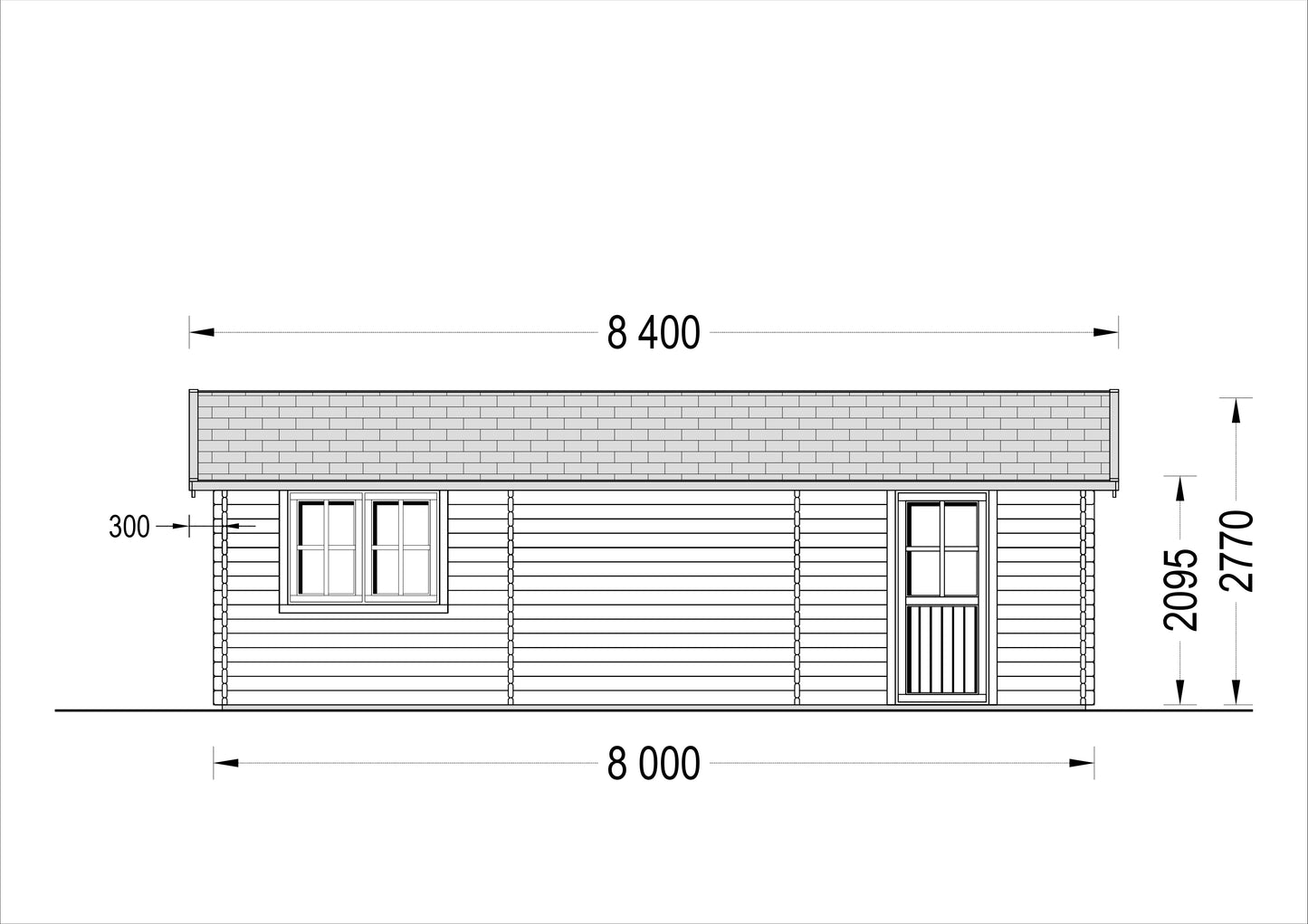 DOUBLE GARAGE 8.00 X 5.95