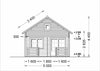 plano frontal casa de madera ALDI