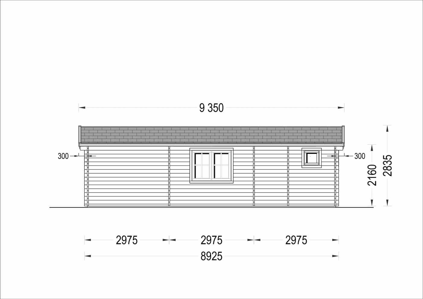 plano trasero casa de madera AMELIE