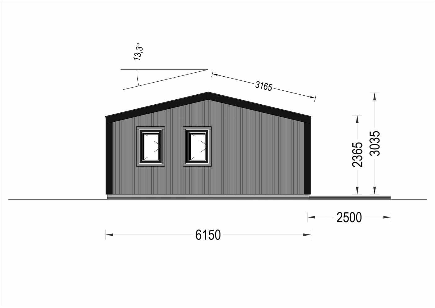 plano lateral izquierdo casa de madera ÁNGEL