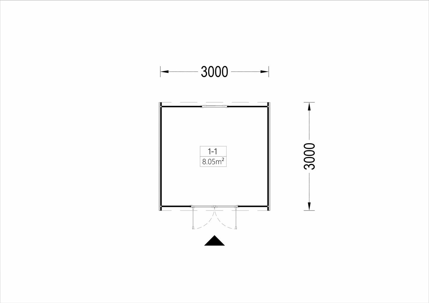plano planta casa de madera BERTA