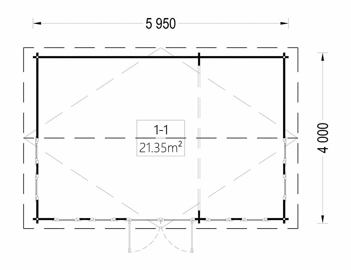 plano planta casa de madera DEBORA