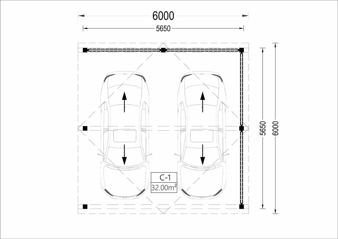 DOUBLE MOON PERGOLA 6X6