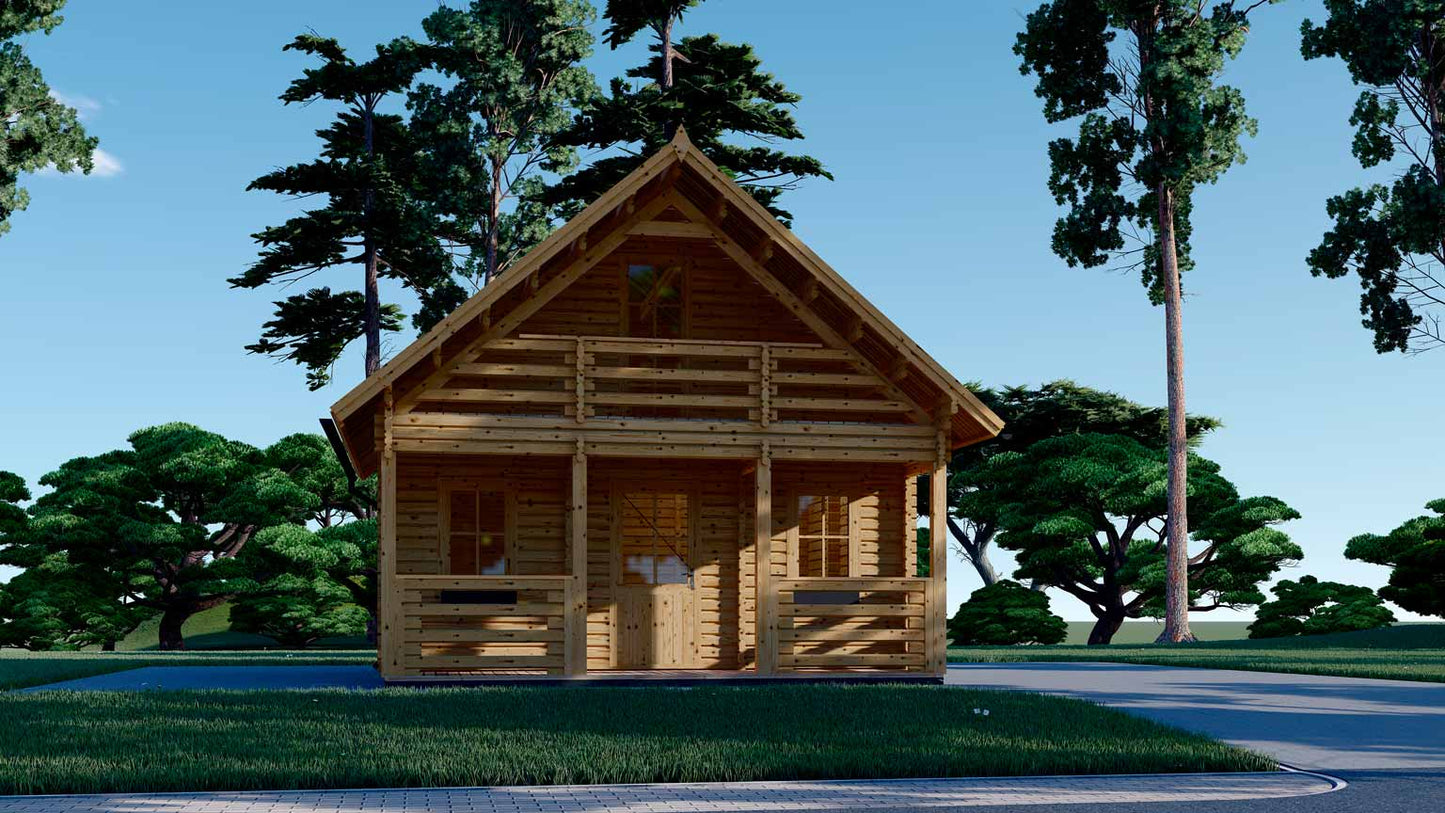 casa de madera NED frontal