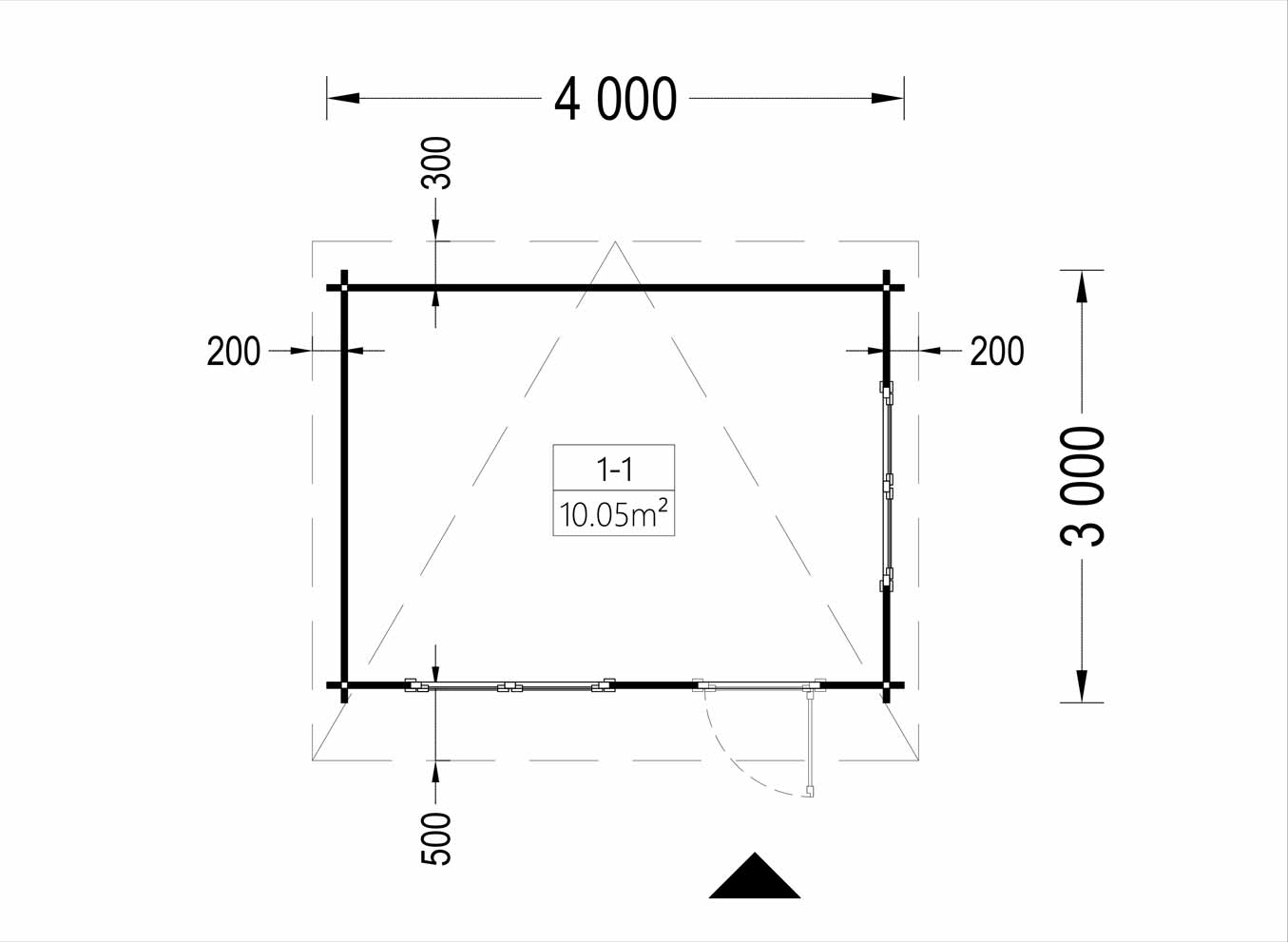 plano planta casa de madera REUS TEJADO PLANO
