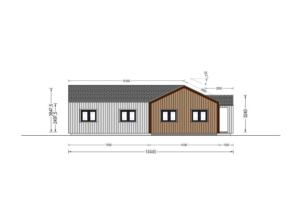 plano lateral izquierdo casa de madera TERESA