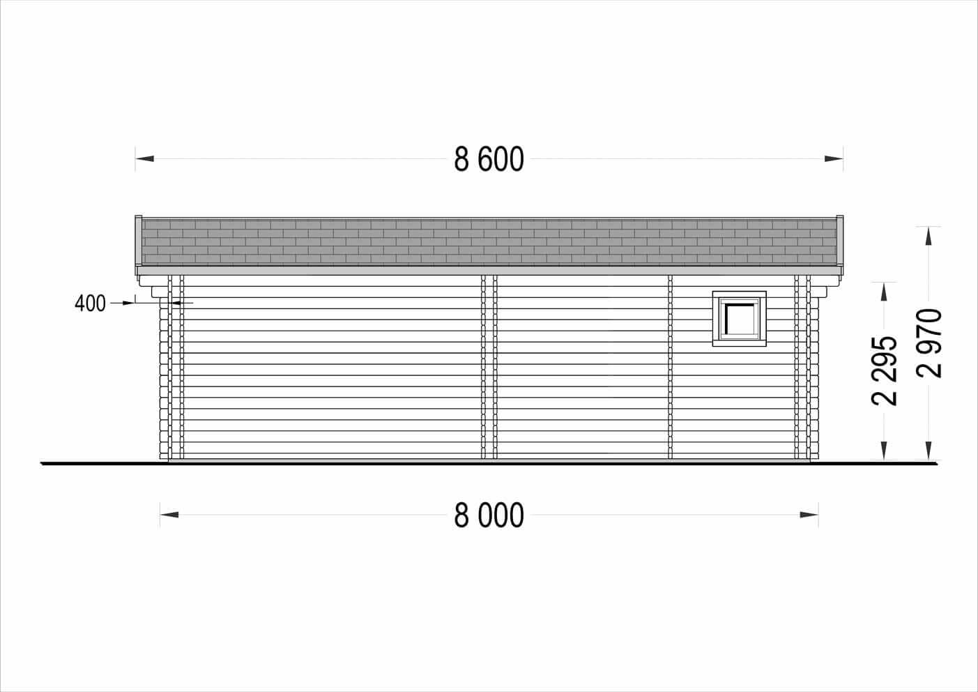 plano trasero casa de madera EROS