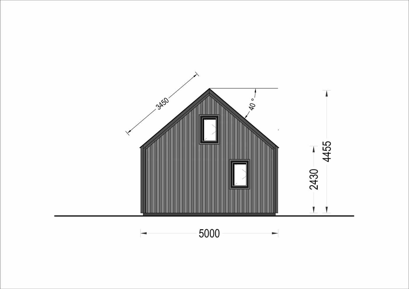 plano trasero casa de madera GATHA
