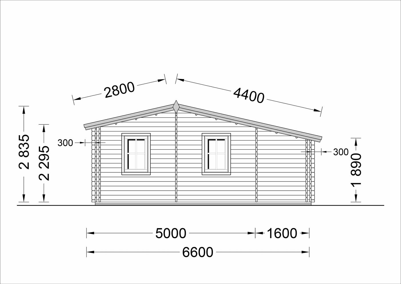 plano trasero casa de madera GIJÓN
