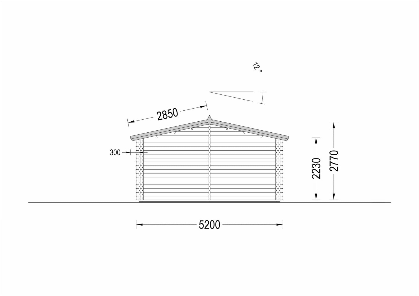 plano trasero casa de madera HERMES