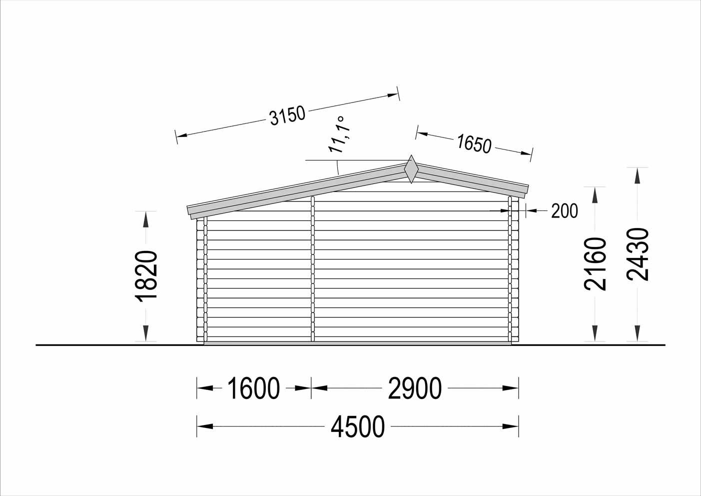 plano trasero casa de madera KINGSTON