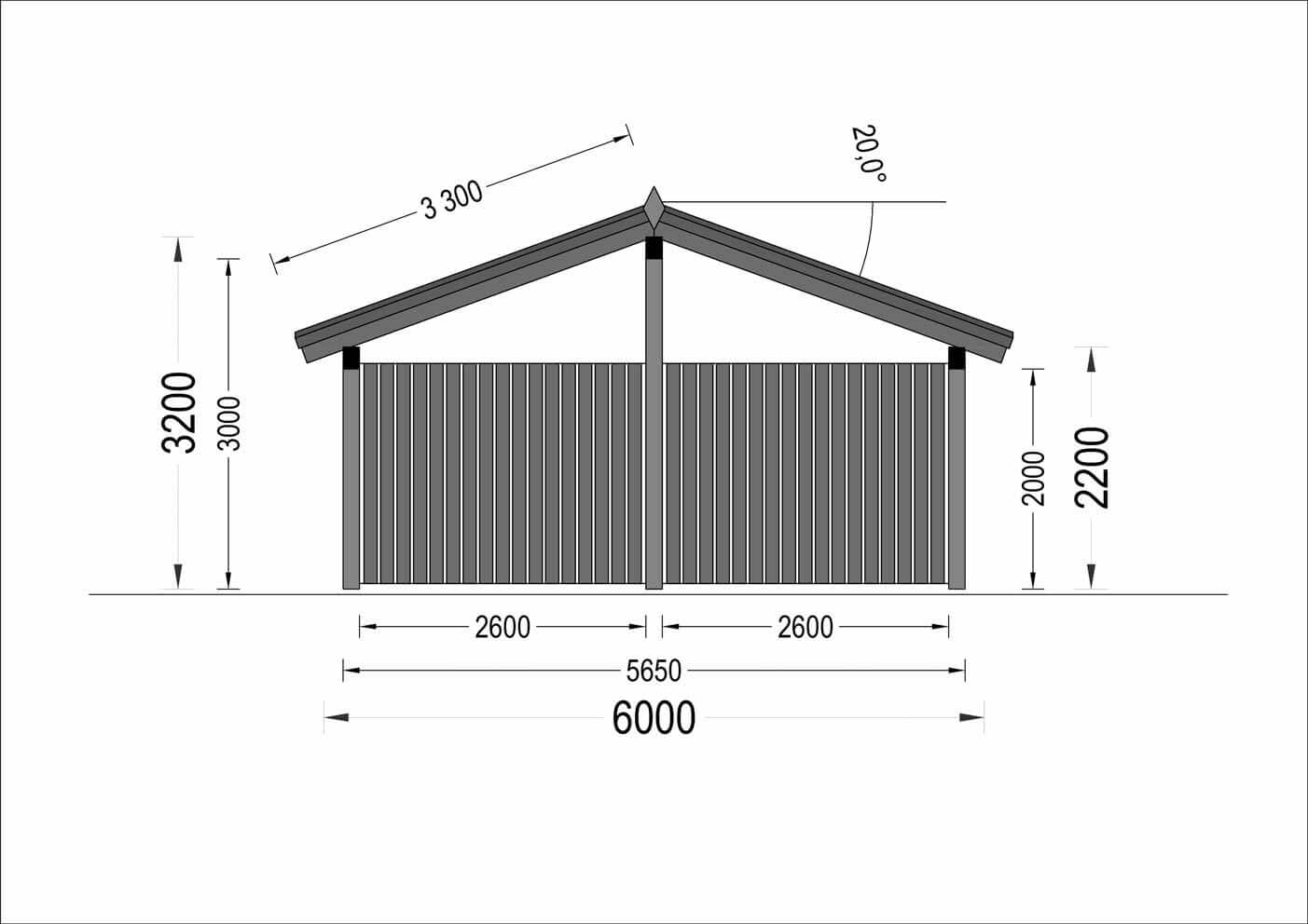 DOUBLE MOON PERGOLA 6X6