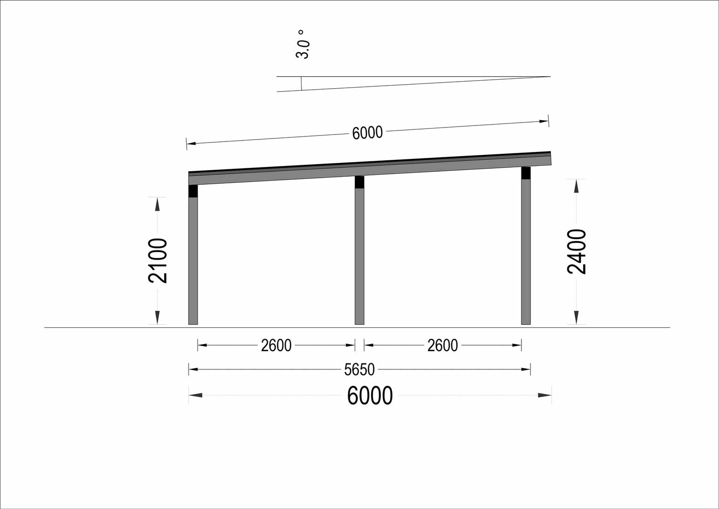 PÉRGOLA MOON TP 3X6