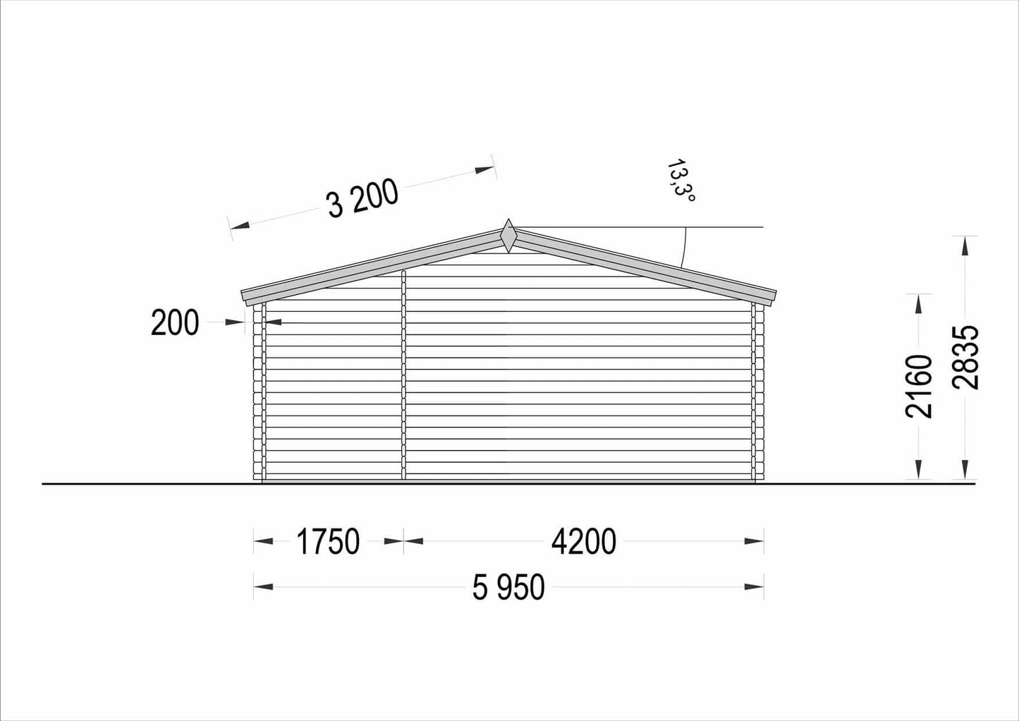 plano casa de madera NANI trasera