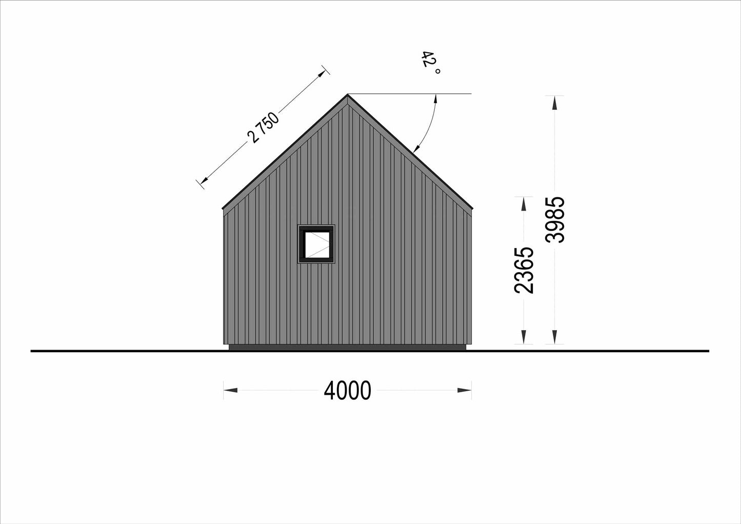 plano trasero casa de madera SULLIVAN