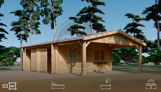 GARAJE DOBLE + CARPORT