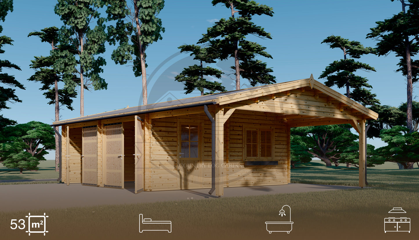 GARAJE DOBLE + CARPORT