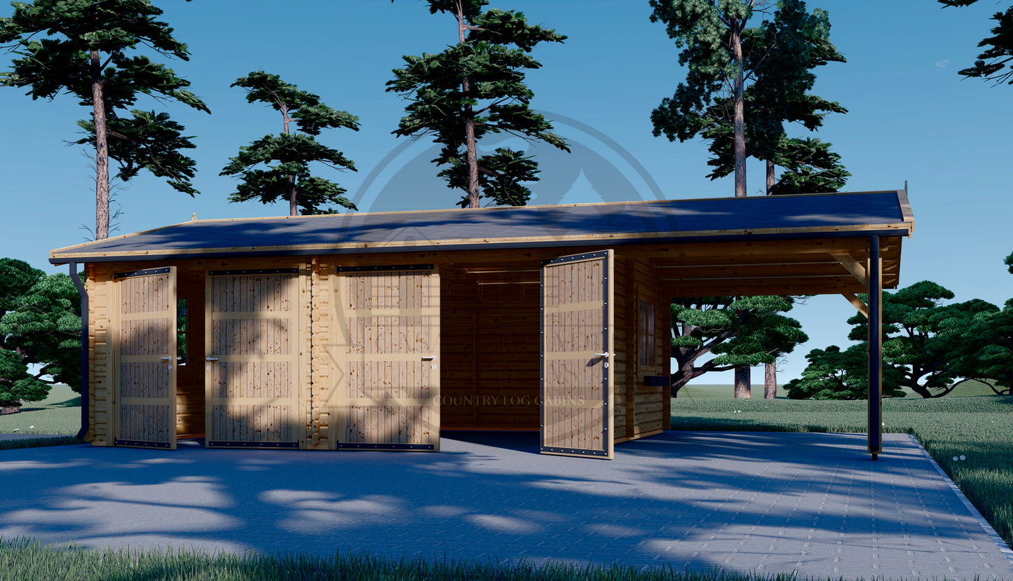 GARAJE DOBLE + CARPORT