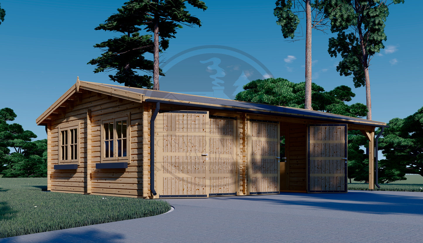 GARAJE DOBLE + CARPORT