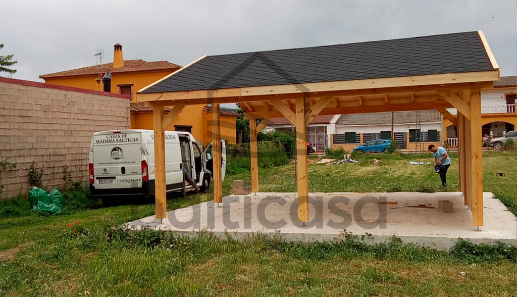 Foto real de PÉRGOLA MOON DOBLE 6X6