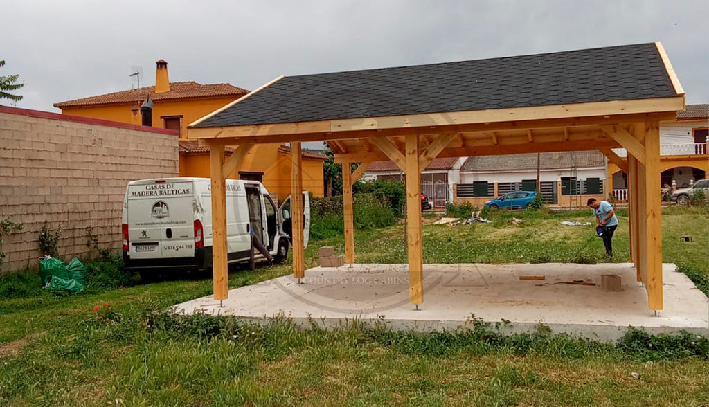 Foto real de PÉRGOLA MOON DOBLE 6X6