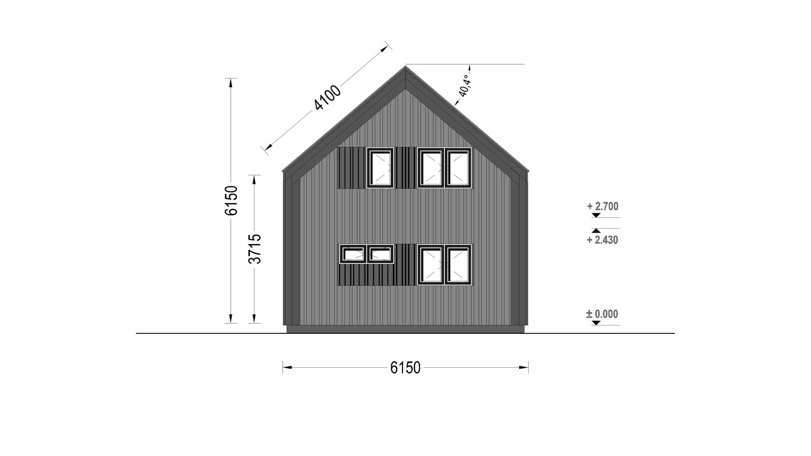  plano trasero casa de madera ASTRO