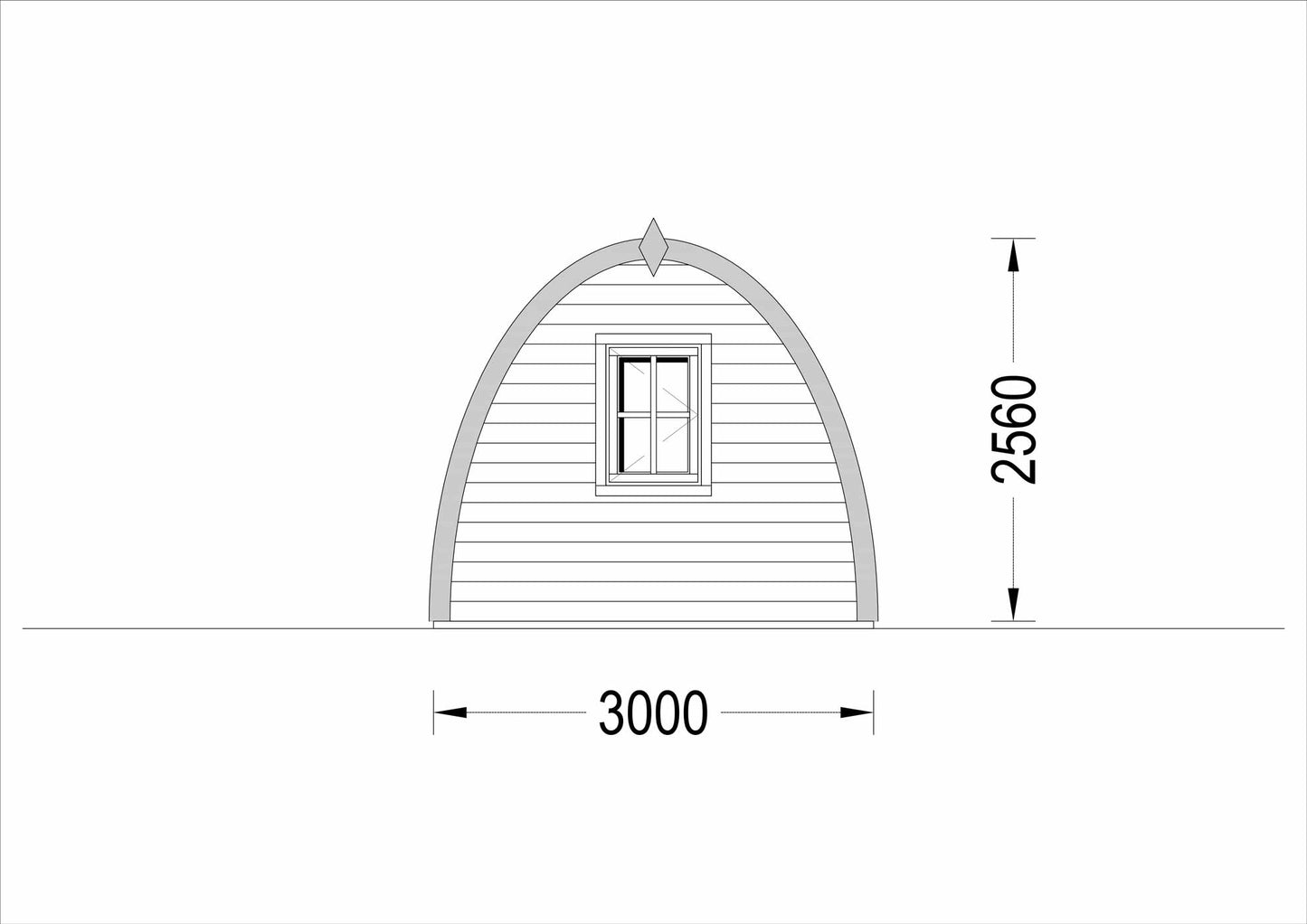 plano trasero casa de madera BERTA