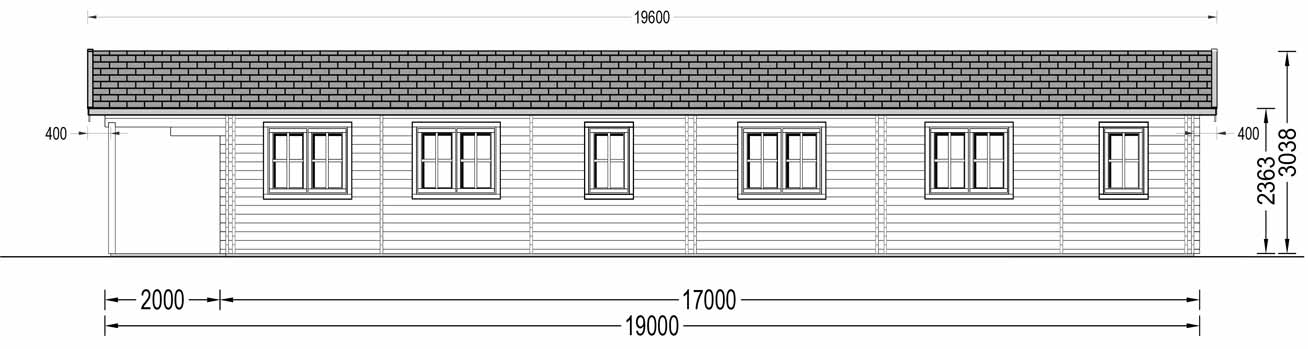 plano trasero casa de madera BOSCO