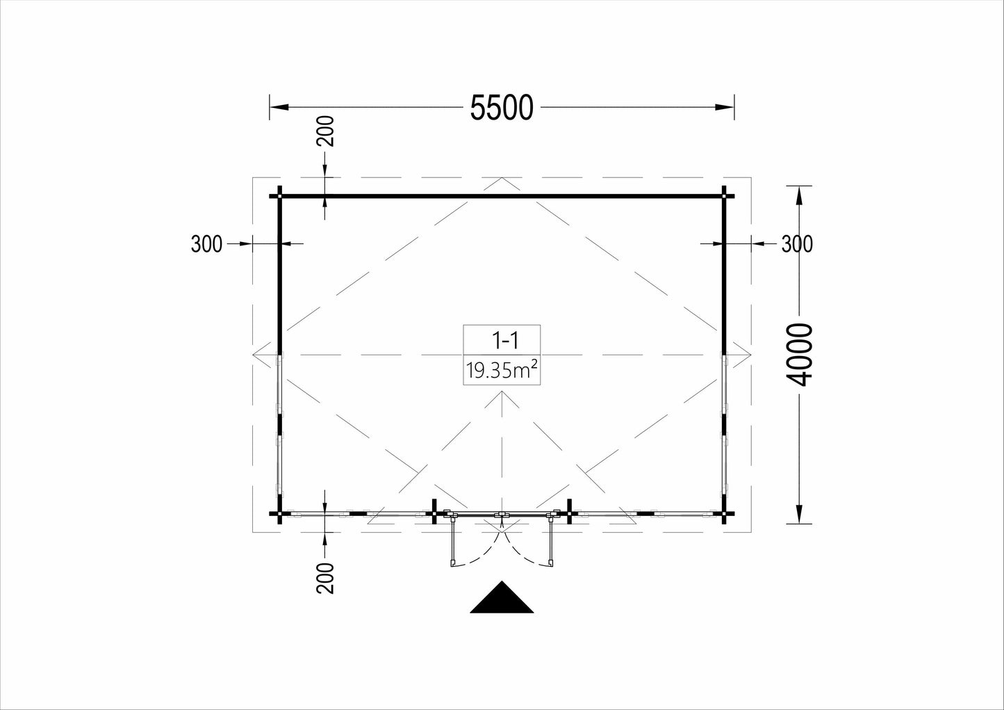 plano planta casa de madera FERRANDIZ