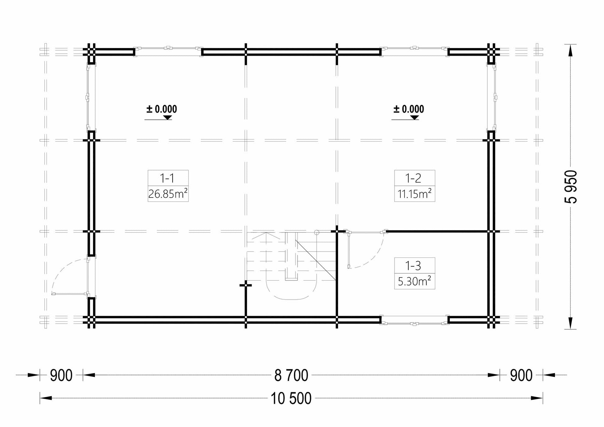 plano planta baja casa de madera LAGOS