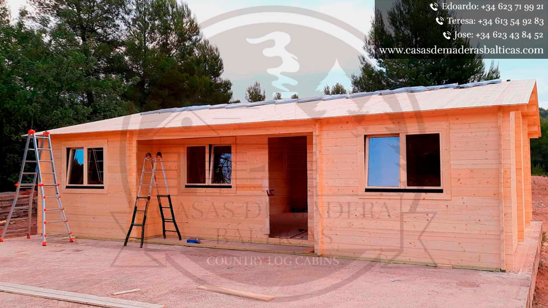 foto casa de madera ZEUS en construcción