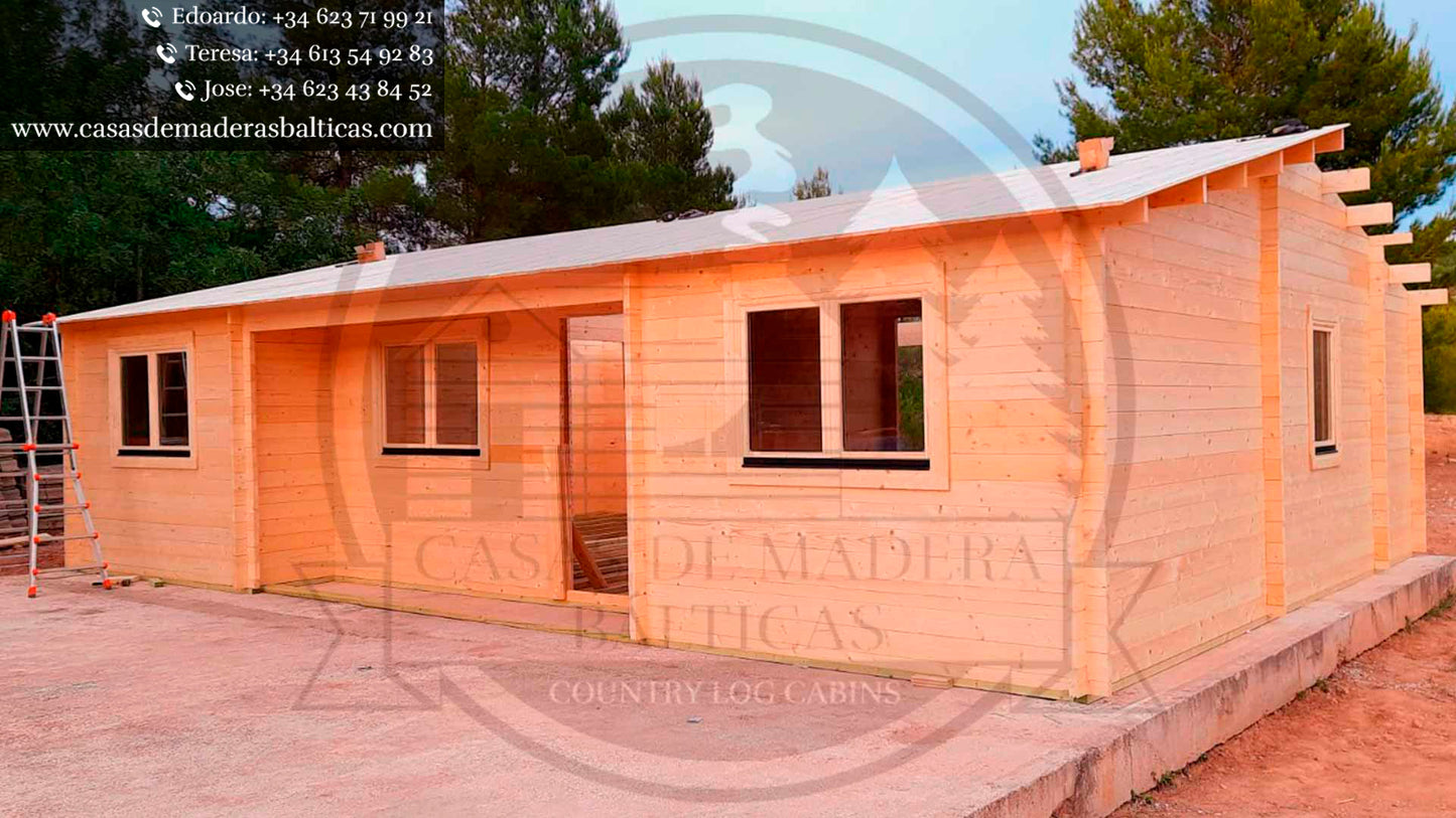  foto casa de madera ZEUS en construcción