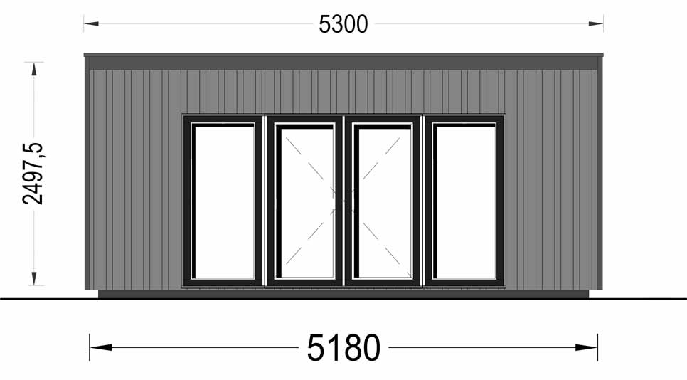  plano frontal casa de madera ELEVEN