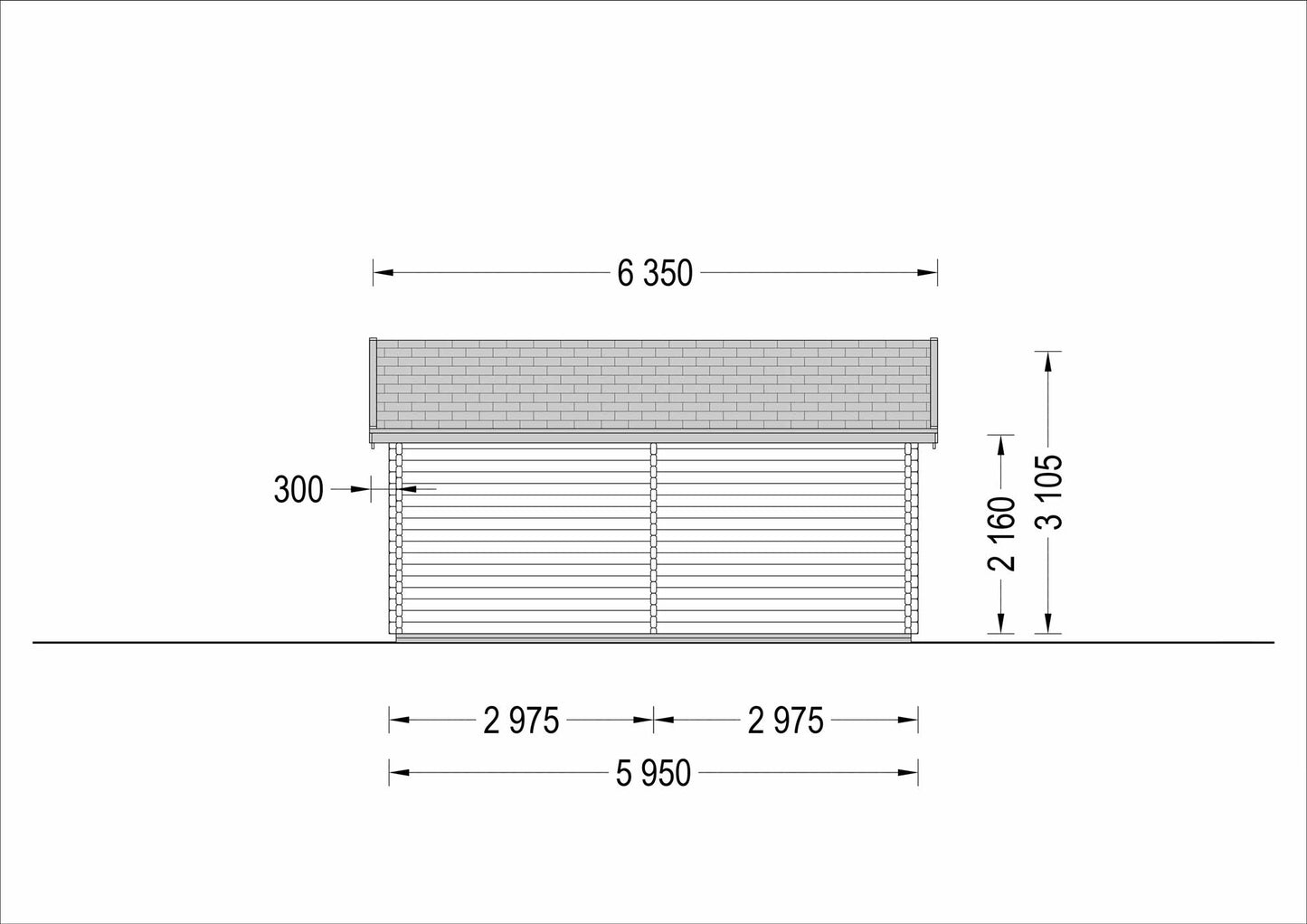 plano lateral izquierdo casa de madera ESTRELLA