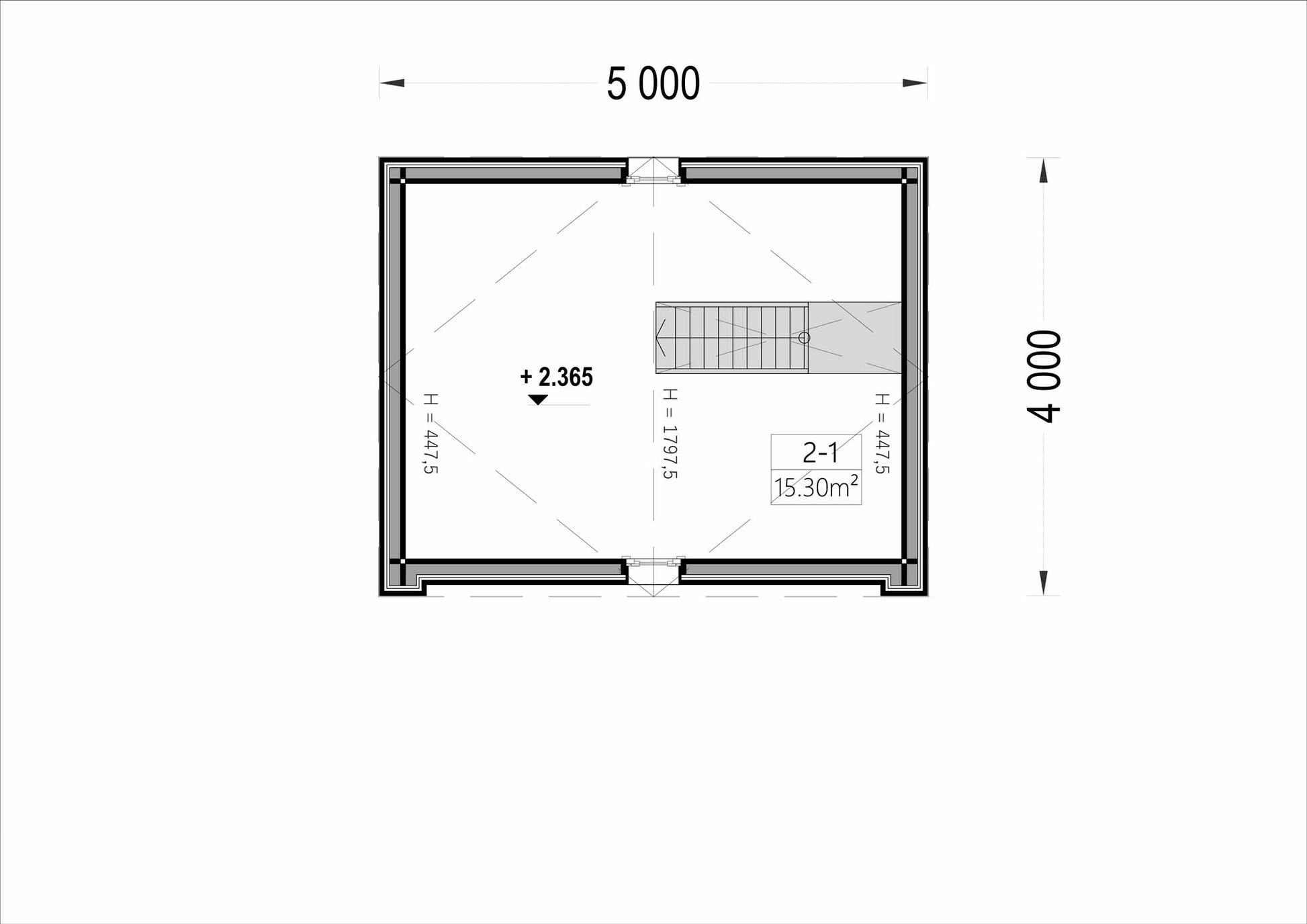 plano primera planta casa de madera MIKE