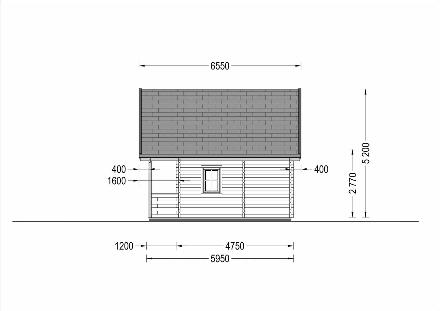 plano lateral derecho casa de madera NED