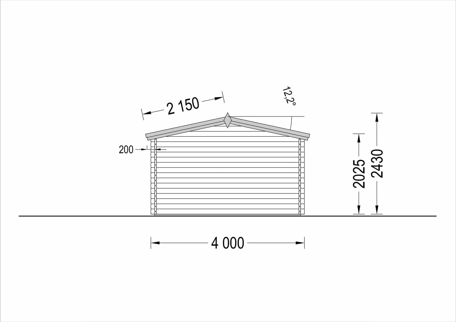 plano trasero casa de madera PERLA