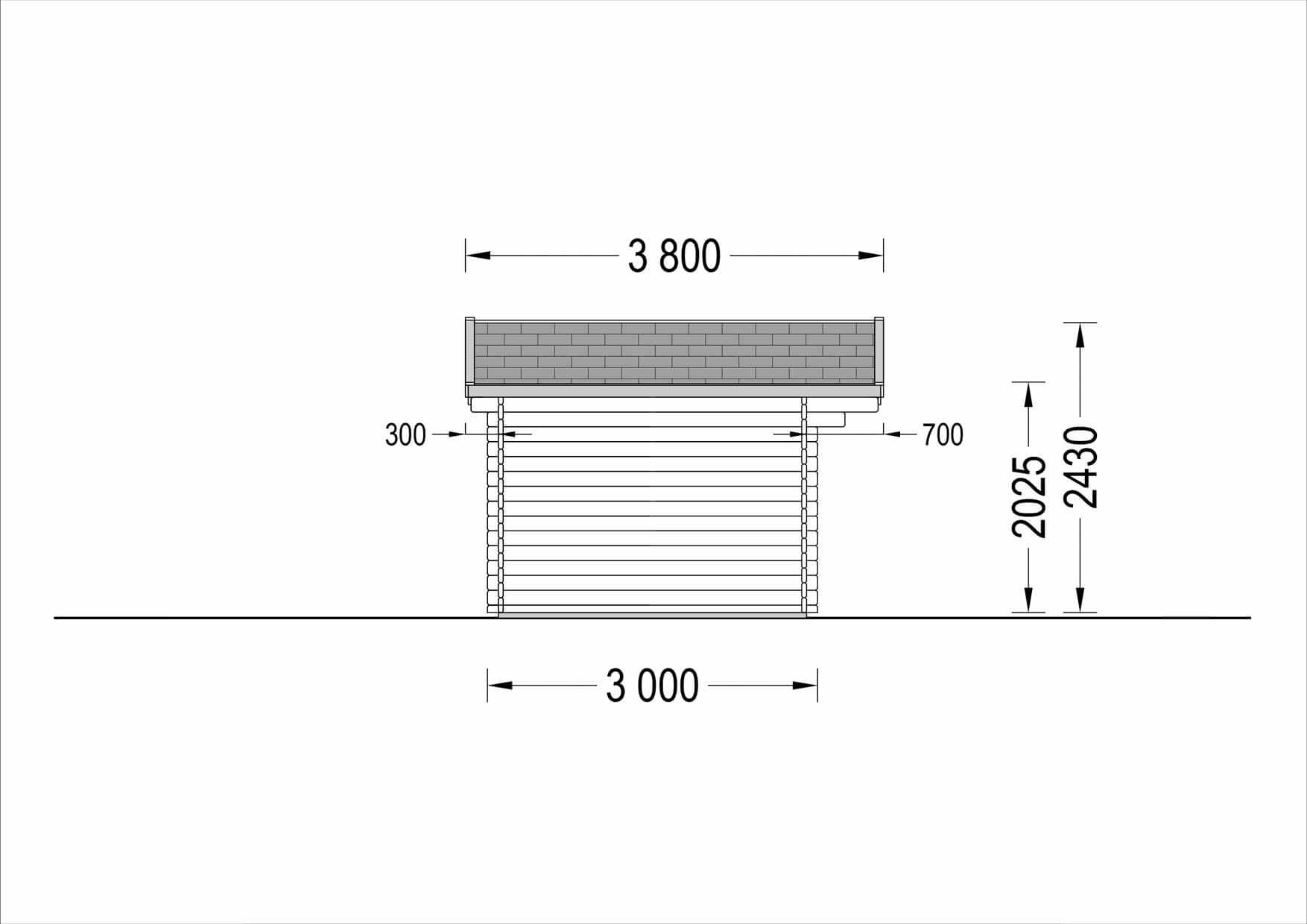  plano lateral izquierdo casa de madera PERLA