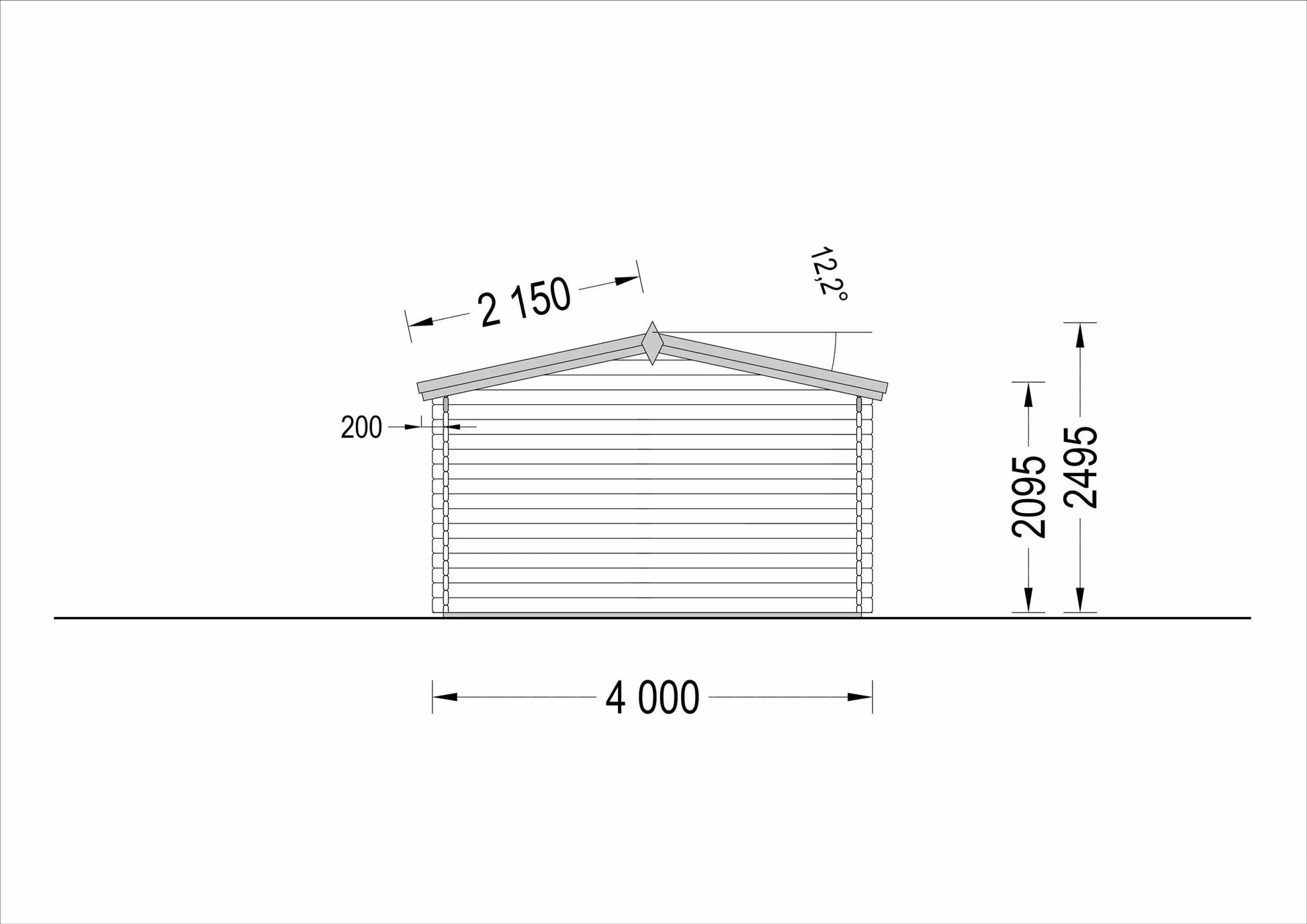 plano trasero casa de madera QUEEN